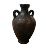 Ancien vase en terre cuite glaçuré