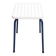 Vintage 80s melamine stool in navy blue checkered pattern.