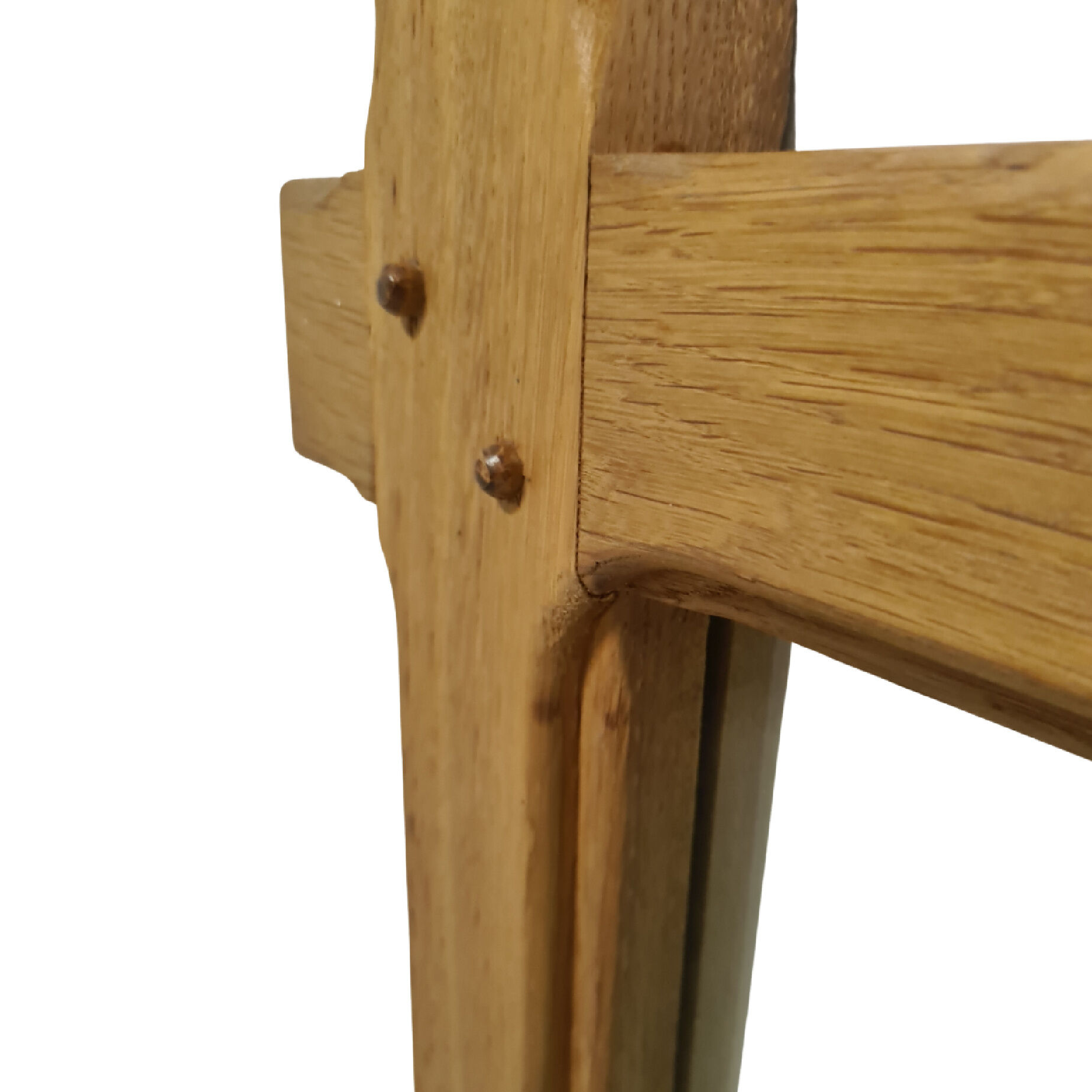 Miroir mural brutaliste en chêne massif Belgique années 1970 60x70cm