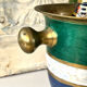 French Cloisonne cooler, Vintage Shell Inlay Barware Enamel Ice Bucket
