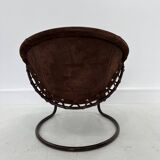 Vintage Suede Ball Chair by Lusch & Co., 1970s