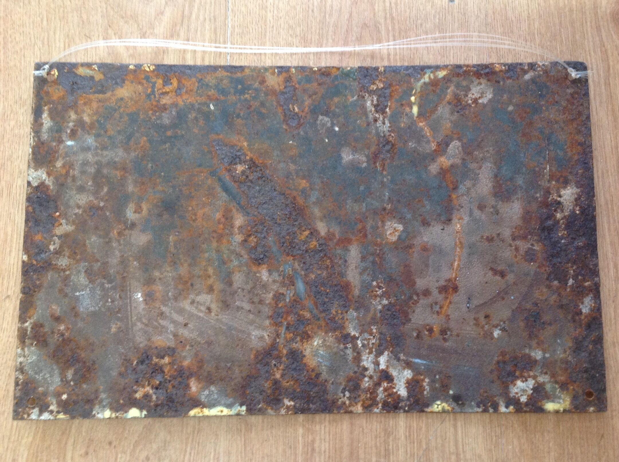 Enamelled plate "La vieille cure"