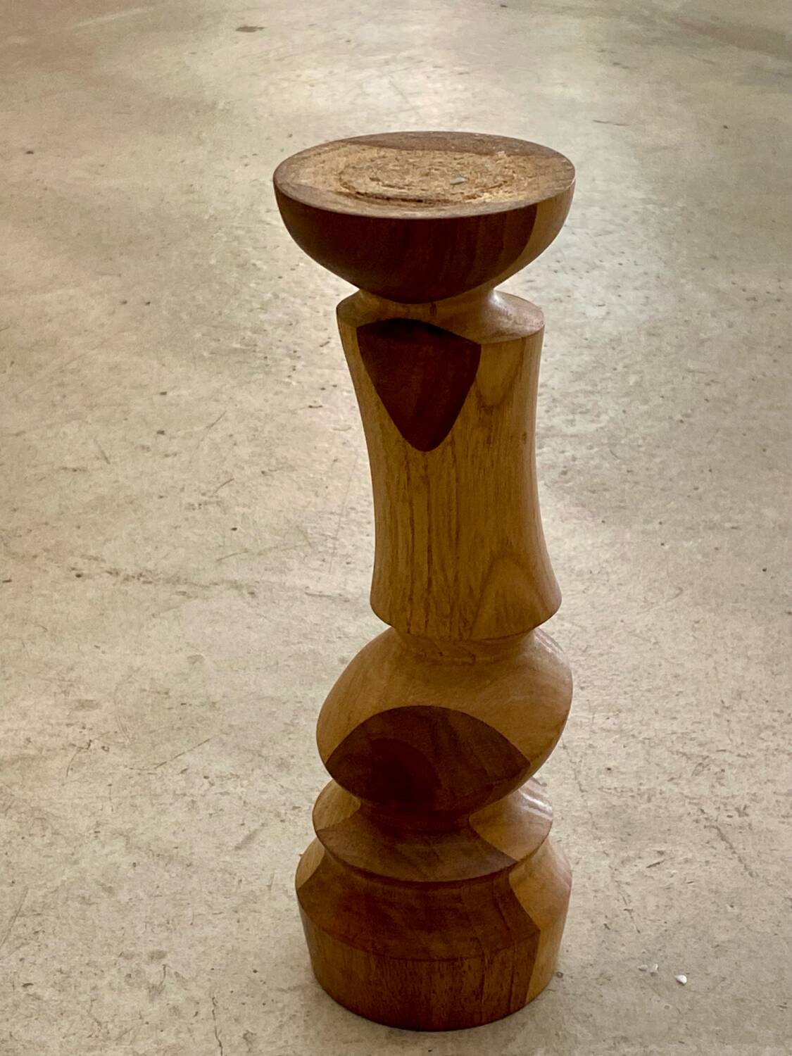 Wooden candle holder