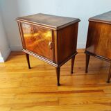 Pair of vintage Italian bedside tables from the 1950s