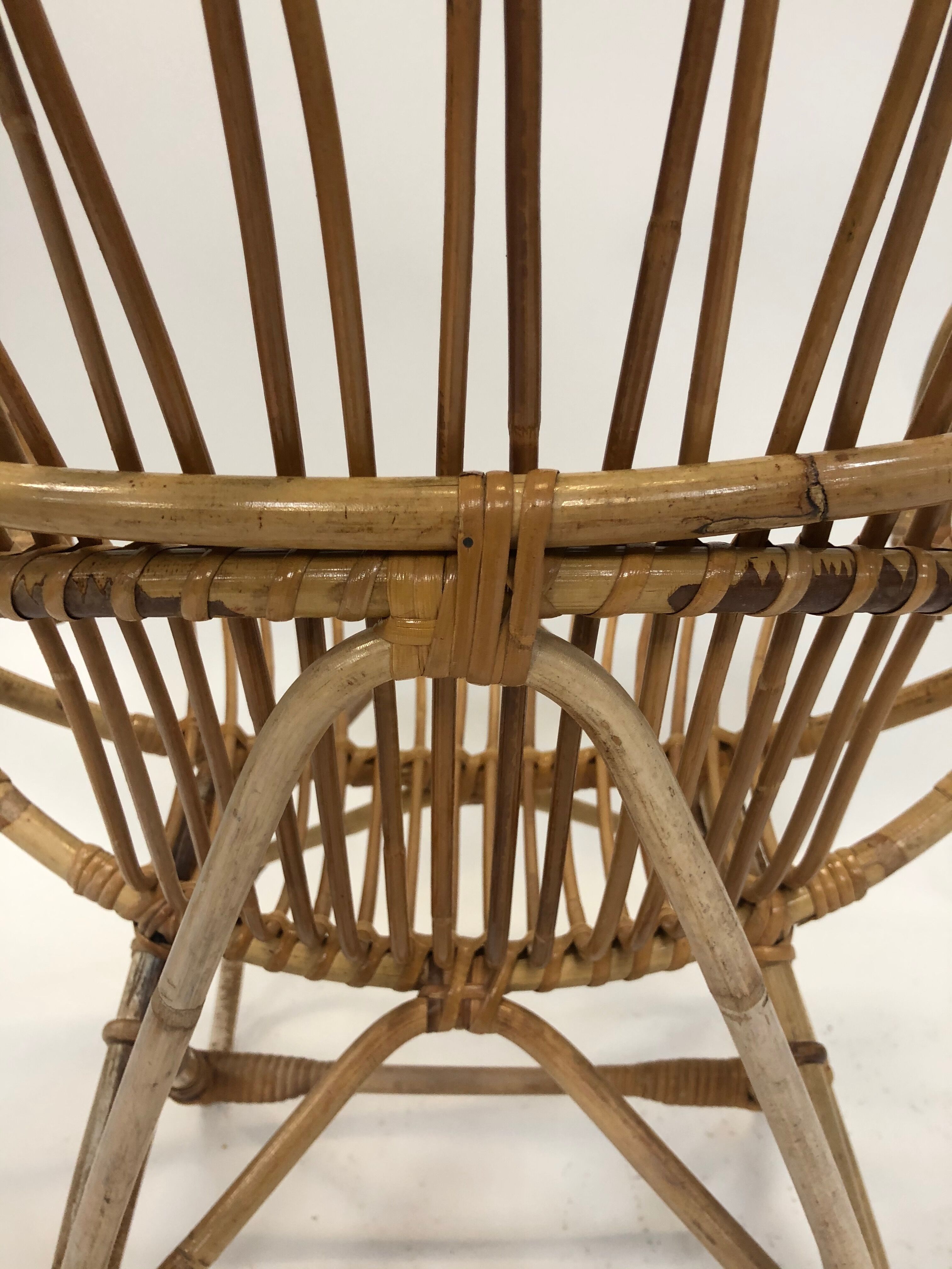 Rohe Noordwolde rattan chair, 1960, Netherlands