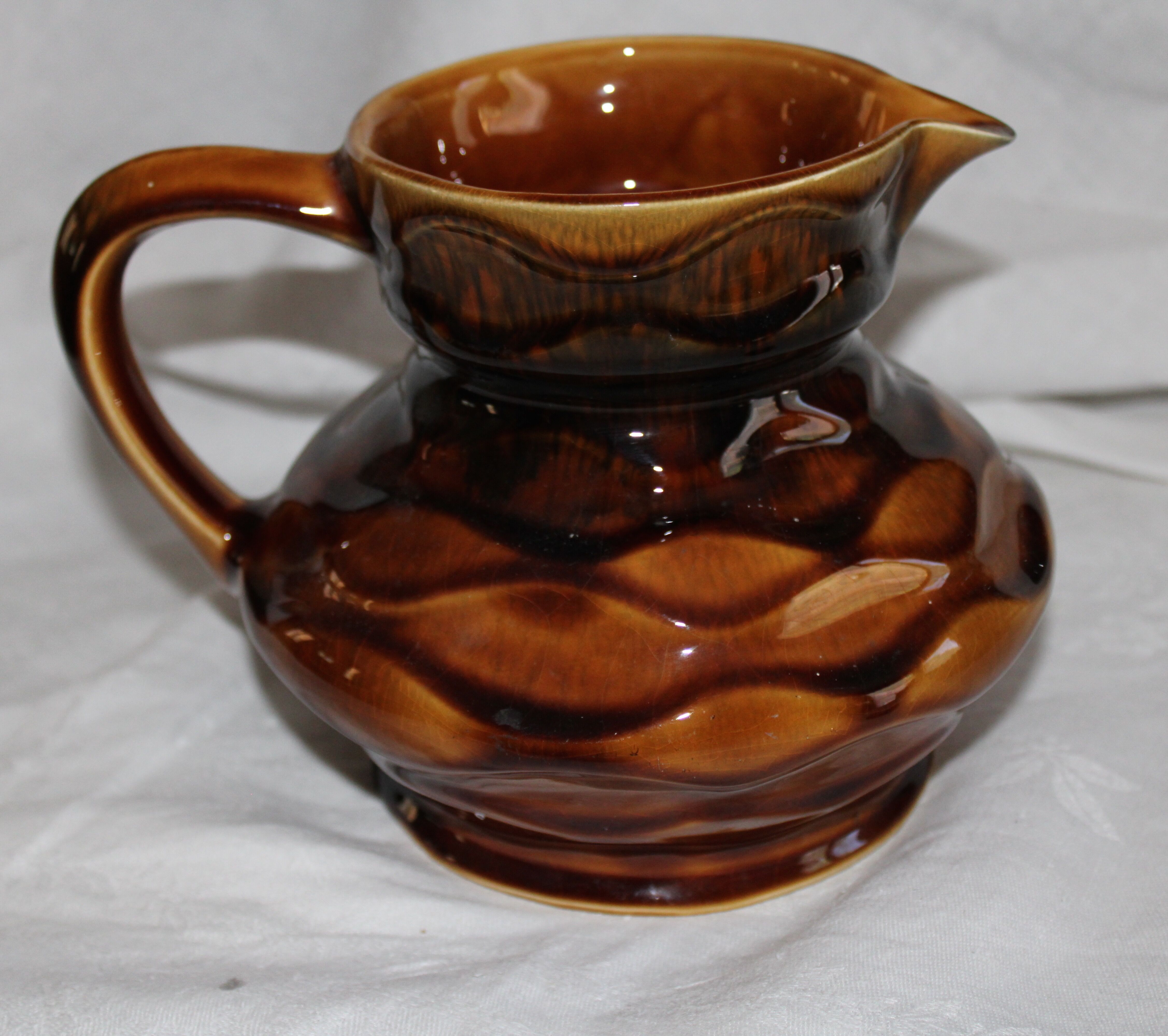 Sarreguemines pitcher in barbotine