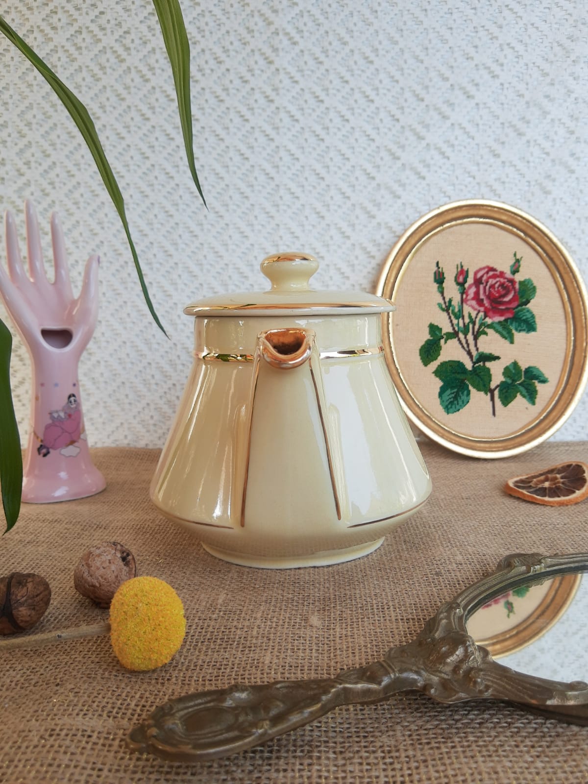 Old vintage ceramic tea and coffee maker