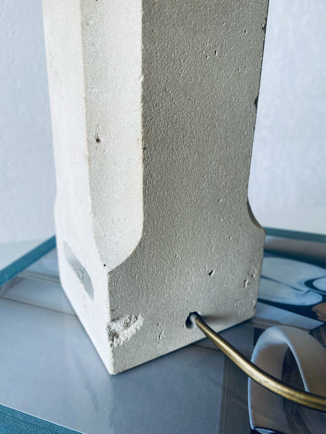 Stone column night light lamp