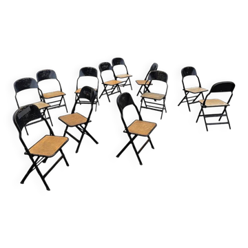 12 chaises pliantes Clarin Corporation / États-Unis années 1920