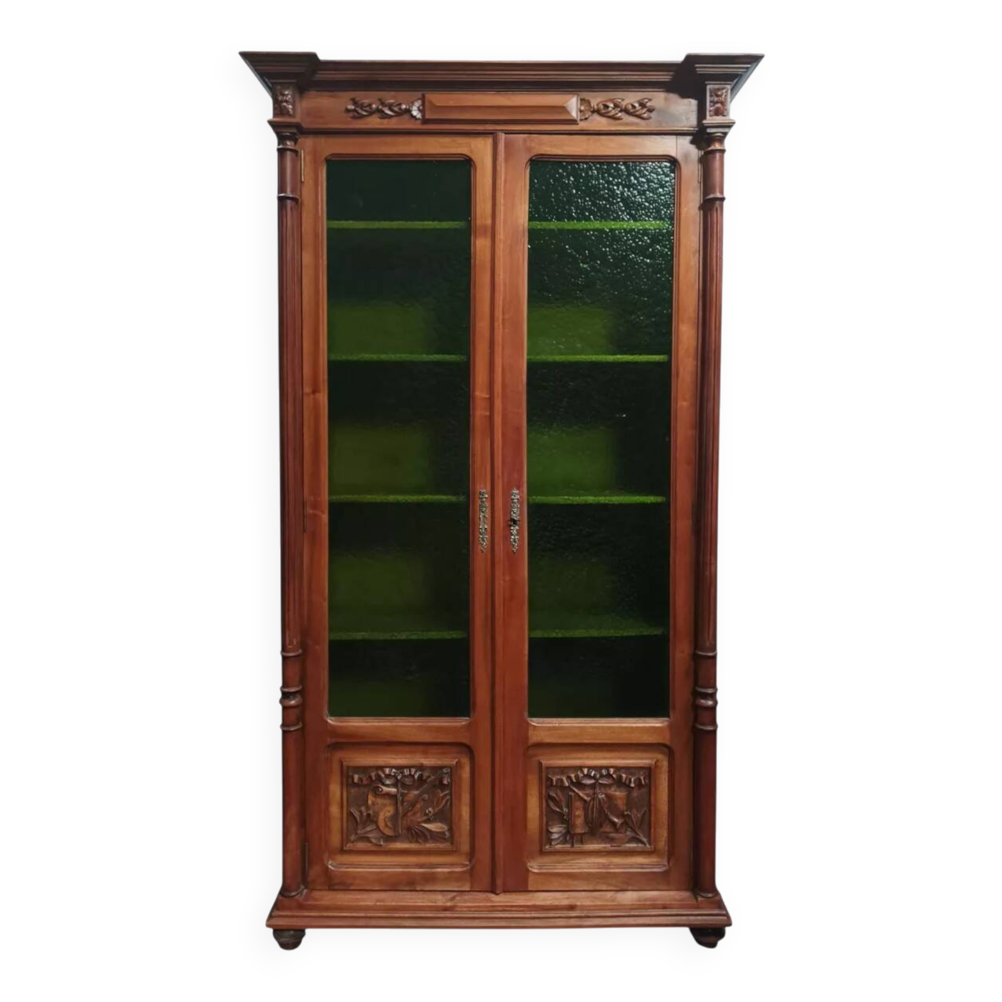 Bibliothèque Louis XVI en noyer 19ème