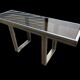 Console italienne acier et laiton 1970