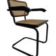 Cesca chair B64 with armrests by Marcel Breuer Design in black