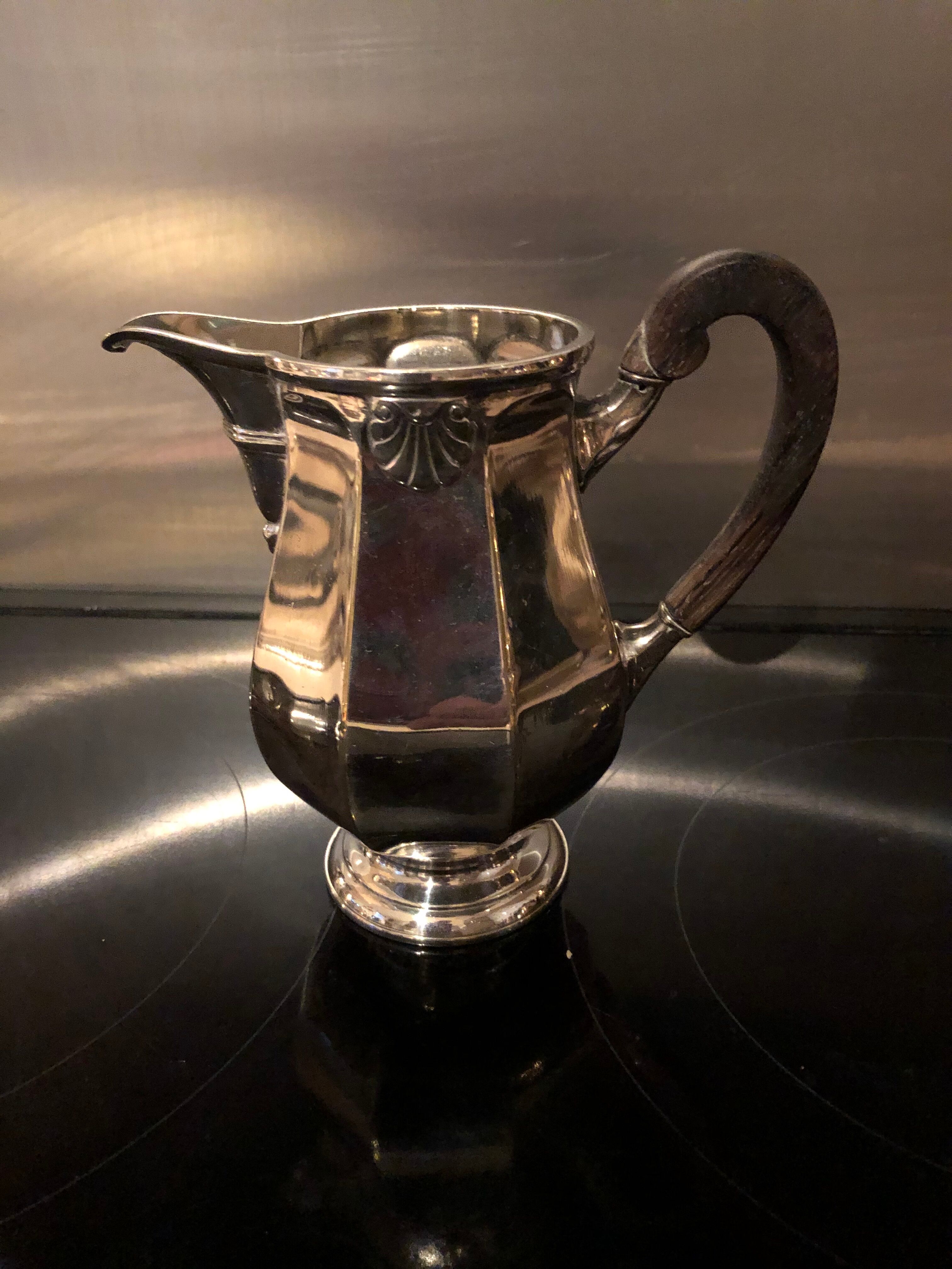 Silver metal tea service