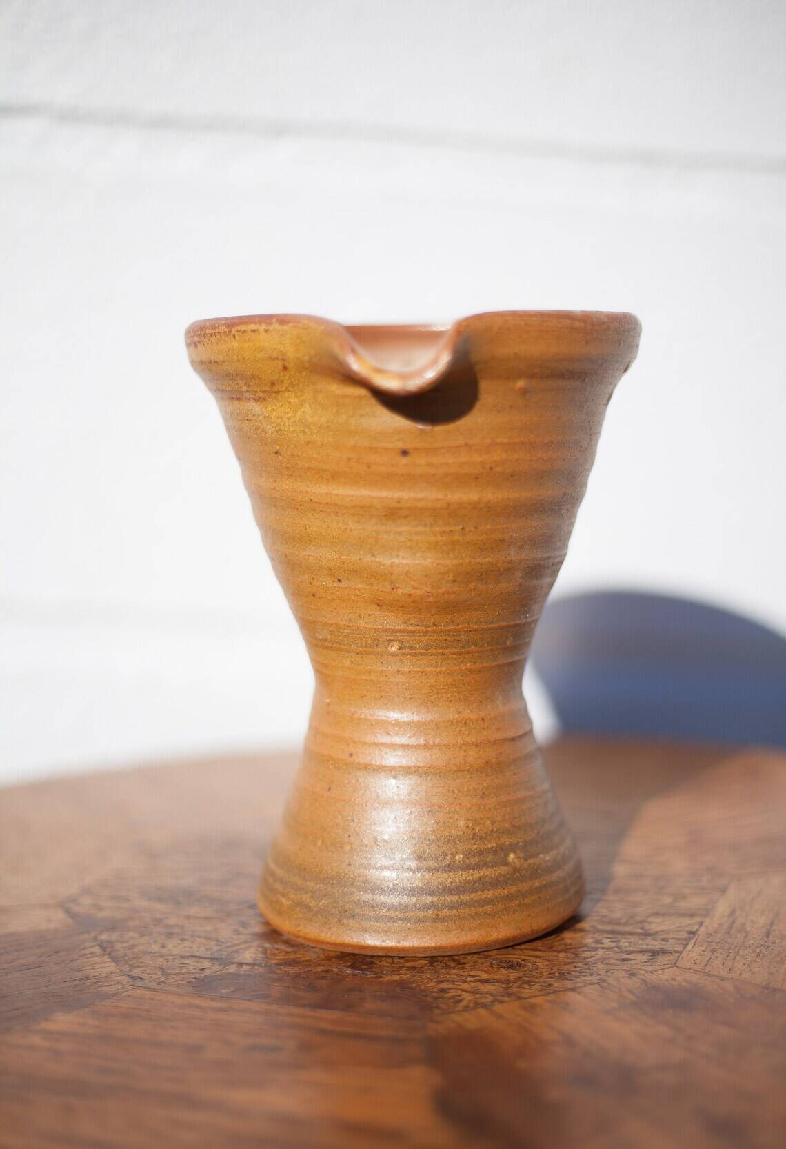 Vintage pitcher, vintage jug, pottery signed Paul Igom Bavil?, artisanal pottery, carafe, vase