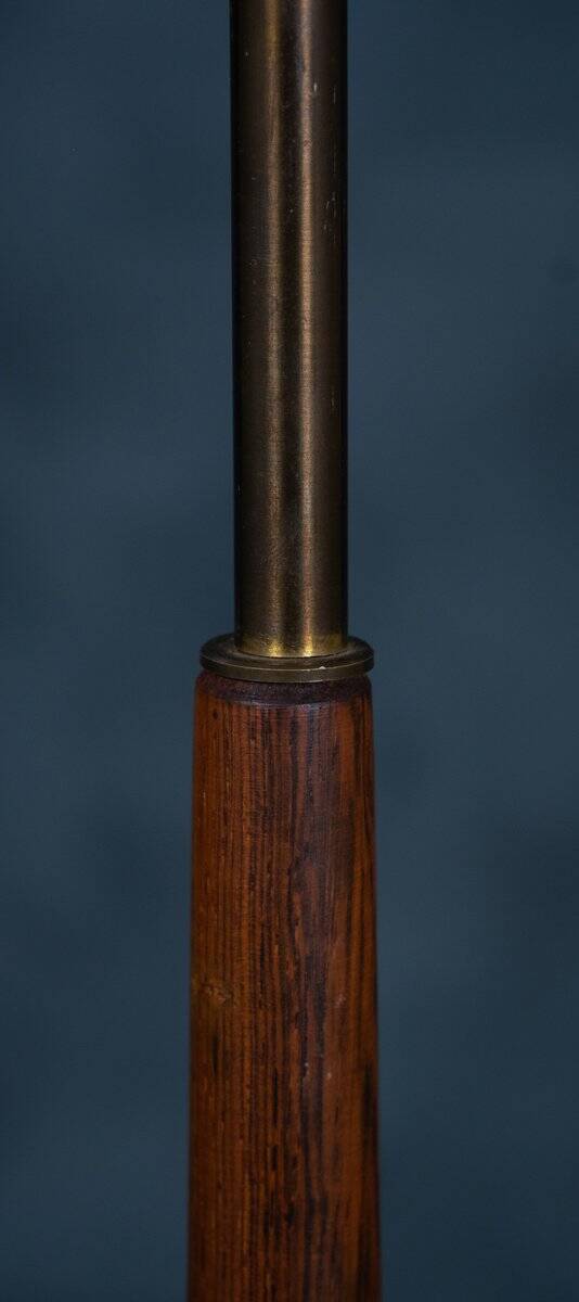 Mid-Century Floor Lamp in Rosewood and Brass, Denmark, 1960s