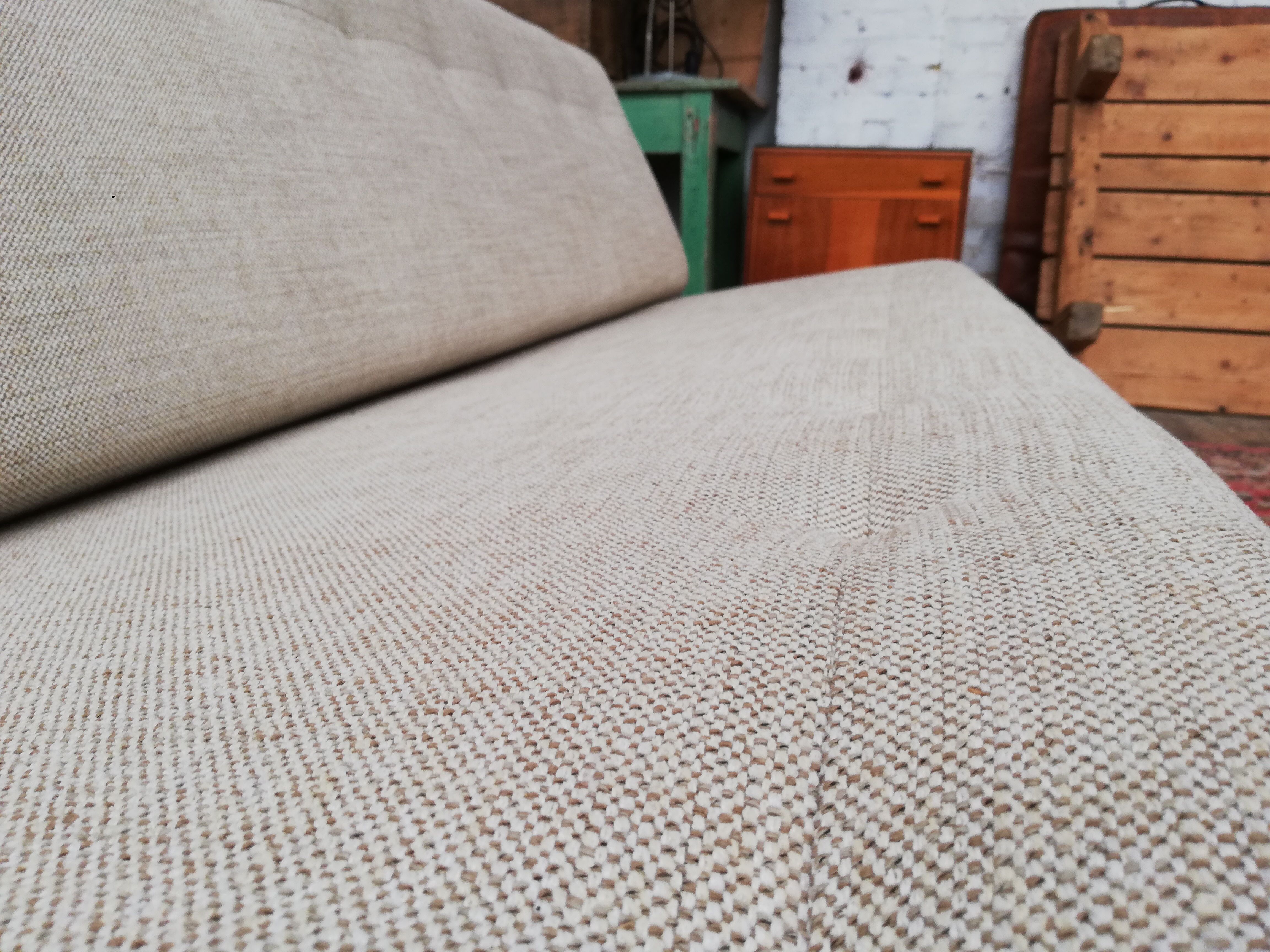 Large vintage convertible sofa bed, 70s, Czechoslovakia