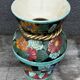 Vallauris vase signed JTF AC - Floral decoration - H 30 cm