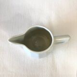 Ensemble Pichet Tasses  Bistrot Apilco ancien blanc liseré jaune et vert