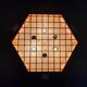 Hexagonal wooden recessed lamp, 1970s, Germany