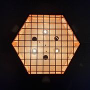 Lampe à encastrer en bois au design hexagonal, années 1970, Allemagne