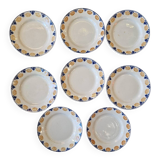 Set of 8 Saint Amandinoise flat plates model 3529