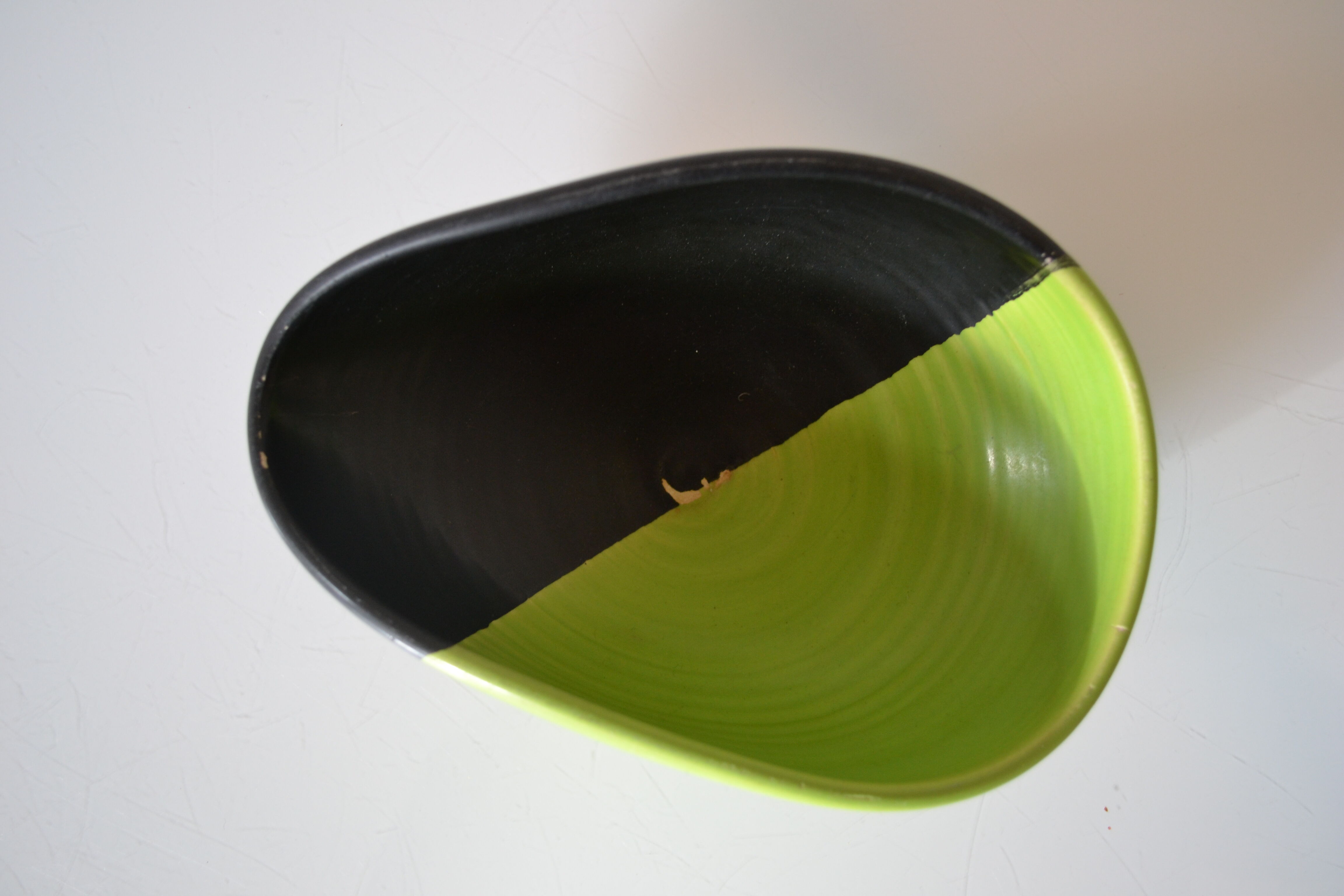 Vintage two-tone ceramic cup 50's