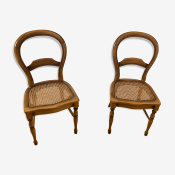 Lot de chaises époque Louis Philippe avec assise en cannage