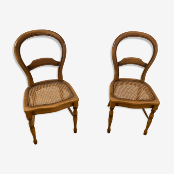 Set of Louis Philippe period chairs with canning seat