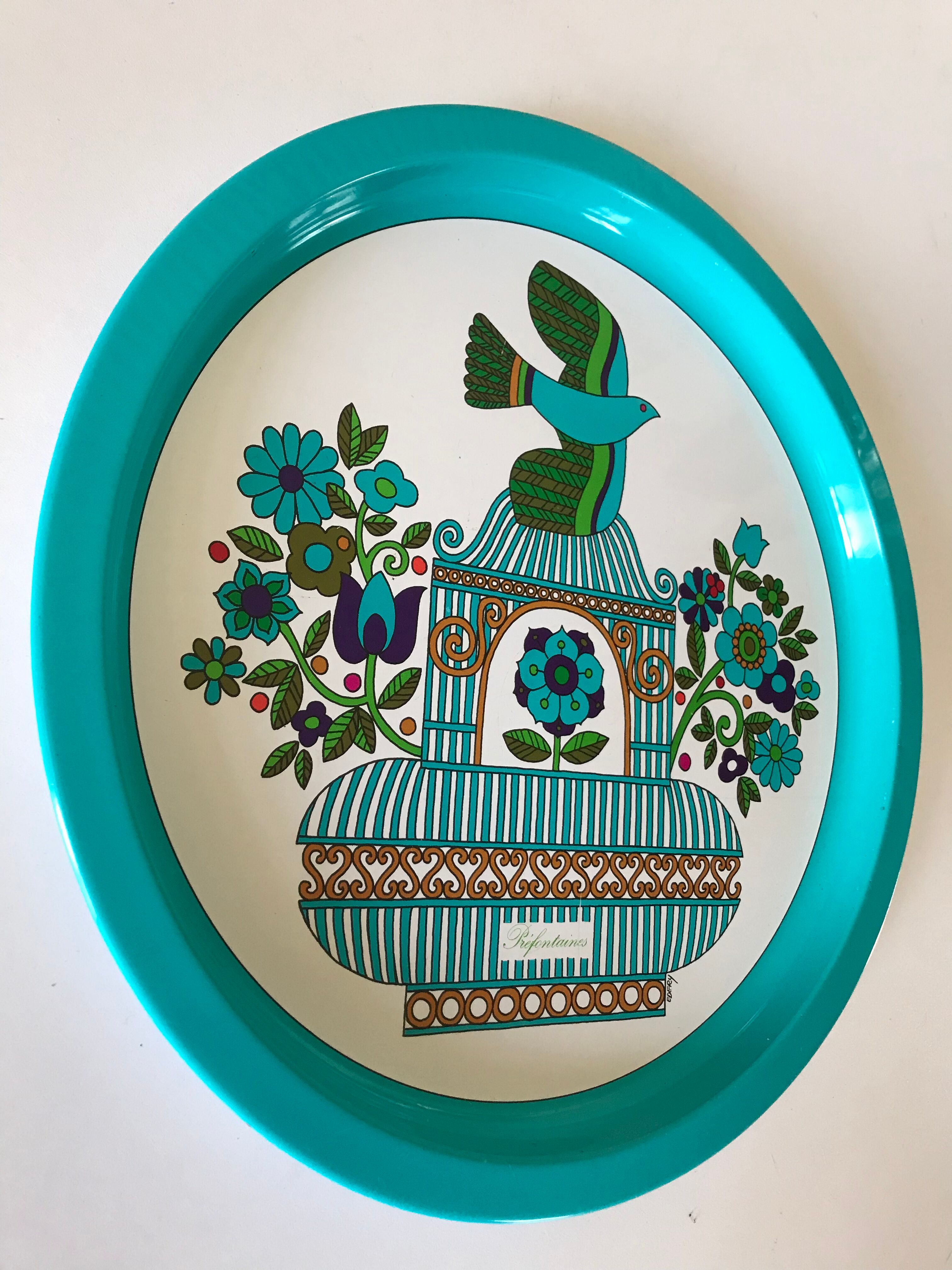 Plateau prefontaine vintage design 1970