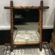 Old turned wood mirror