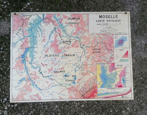 Ancienne carte MDI Moselle-France