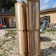 Paravent 4 Vantaux Bois et Tissus Vintage