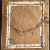 Old small baroque mirror with mercury tin