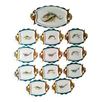 Service assiettes années 50