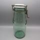 Antique glass jar L'IDEALE-porcelain stopper