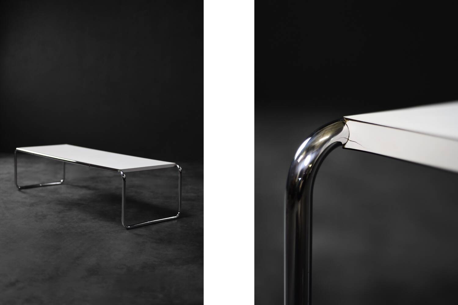 Mid-century modern Italian vintage coffee table Laccio Kiga by M. Breuer