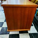 Sideboard with compass legs and leather by Malora 1955