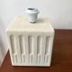 White stone lamp base