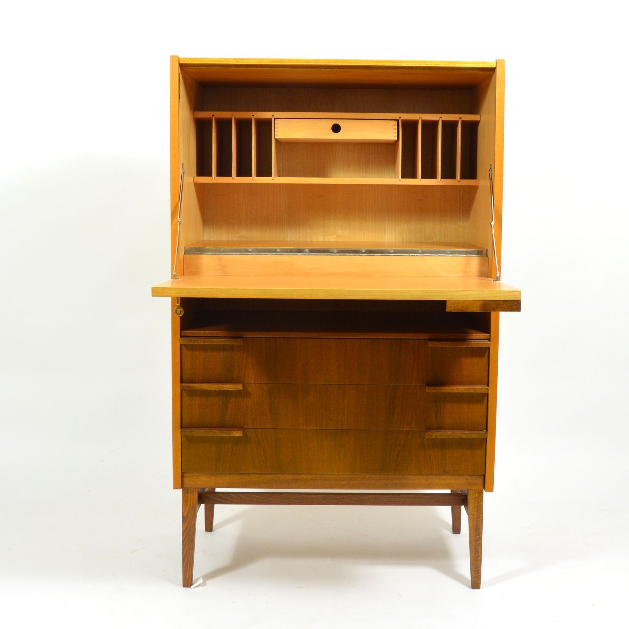 Cabinet in ash and walnut veneer by František Mezulánik - 1970s