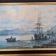 Oil Painting "Marine" Sailing Ships Coastal Scene William Thornley
