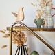 Vintage 1950s dessert bar - Gold metal and wood formica trays