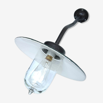 Applique lampe col de cygne en fonte d'acier 1920 1930