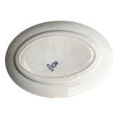 Plat ovale terre de fer de Gien