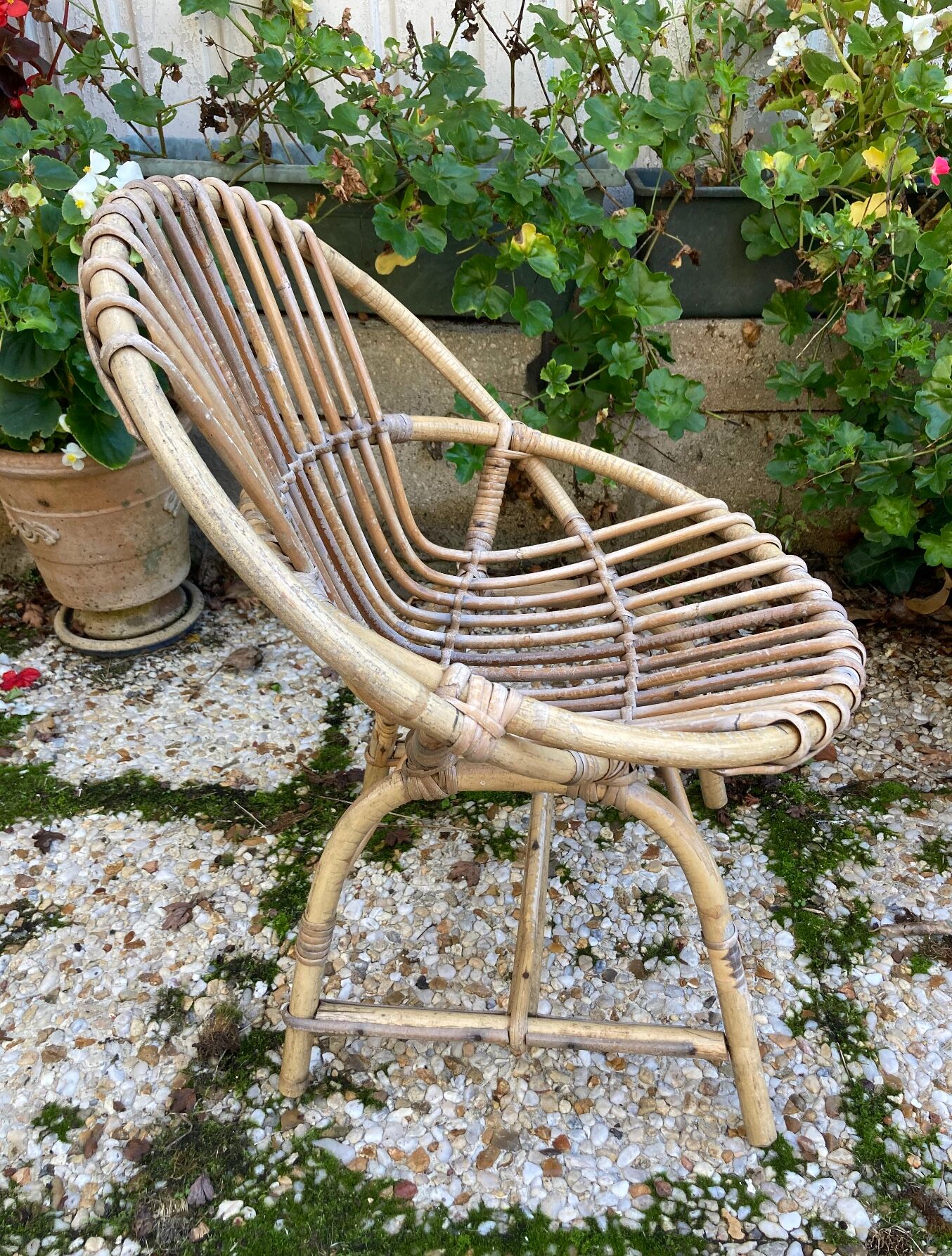 Rattan armchair for vintage children