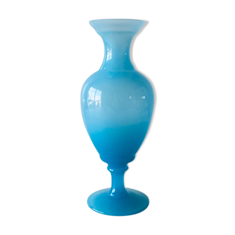 Blue opaline vase