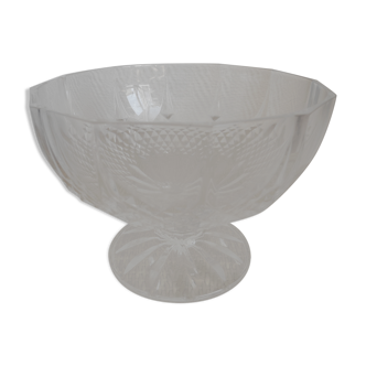 Vintage crystal molded deco rvintage crystal cup