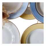 Set of 8 mismatched deep plates L'Amandinoise