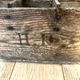 Vintage wooden wine case locker old bottle with HD monogram