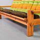 Rainbow Color Yngve Ekstrom Pinewood 3-Seat Dymling Sofa for Swedese 1970s