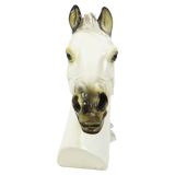 Large Classical Bust Parthenon Horse Greek Style Plaster 39cm